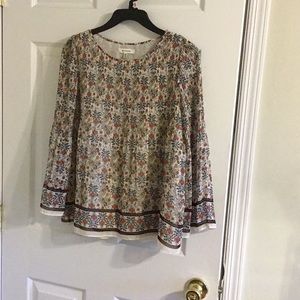 Max Studio boho floral print blouse Size XS